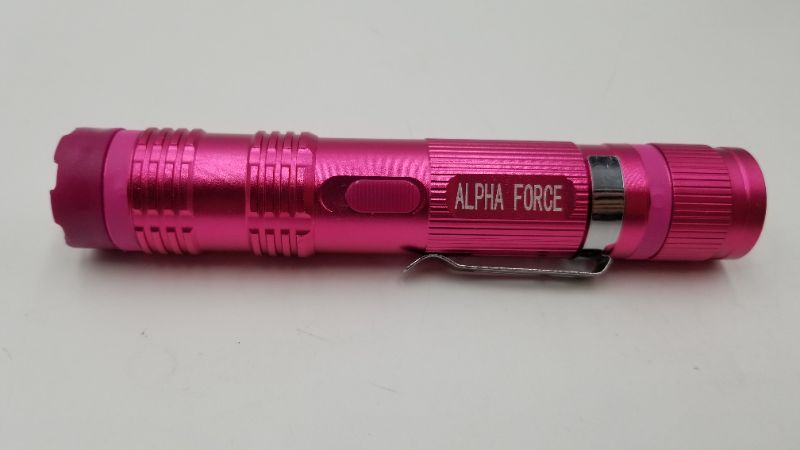 Photo 4 of ALPHA FORCE PINK STUN GUN HIGH VOLTAGE POLICE GRADE NEW 