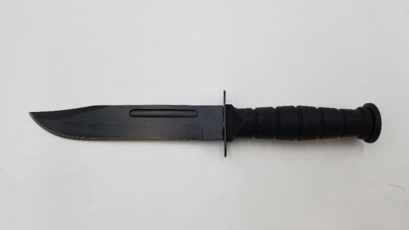 Photo 1 of 7.5 INCH SURVIVAL BLACK KNIFE NEW 