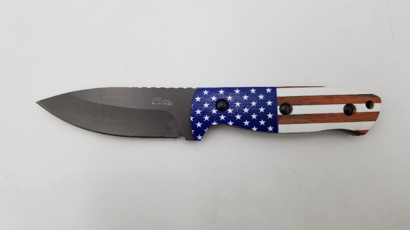 Photo 1 of HK 7.25 INCH STARS AND STRIPES HUNTING KNIFE NEW 