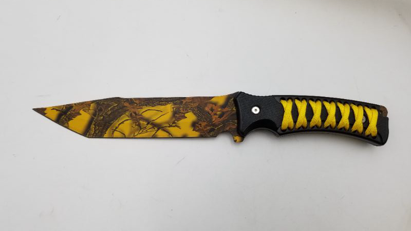 Photo 1 of YELLOW TREE CAMO HUNTING KNIFE NEW 