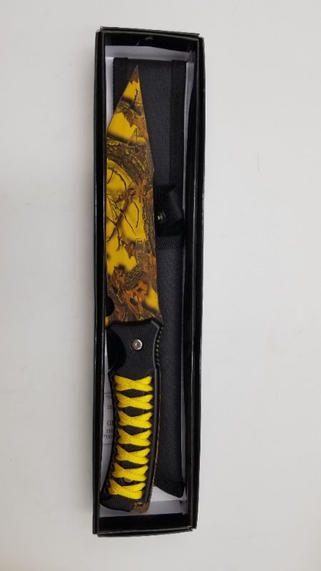 Photo 3 of YELLOW TREE CAMO HUNTING KNIFE NEW 