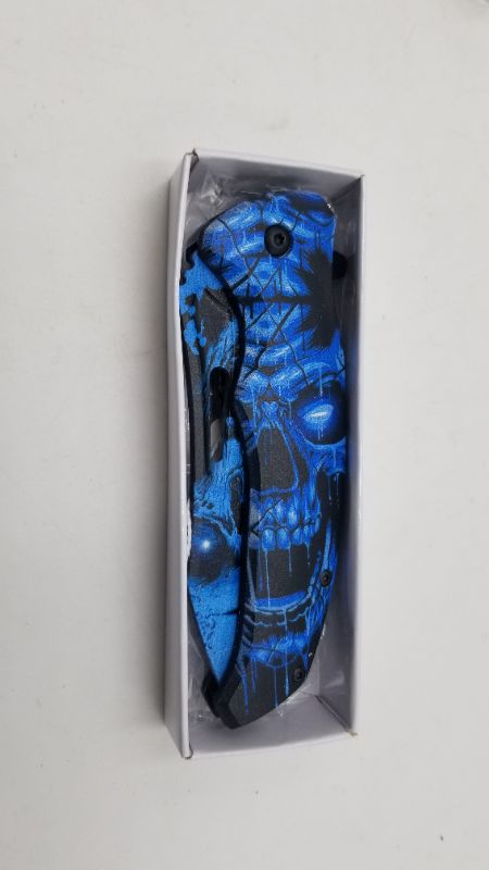 Photo 3 of 4.5 INCH SPIRIT SKULL POCKET KNIFE NEW