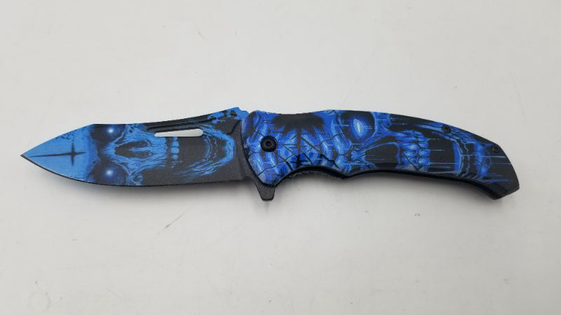 Photo 1 of 4.5 INCH SPIRIT SKULL POCKET KNIFE NEW