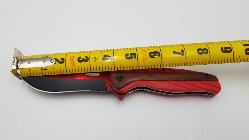 Photo 2 of 8.5 INCH RED POCKET KNIFE NEW 