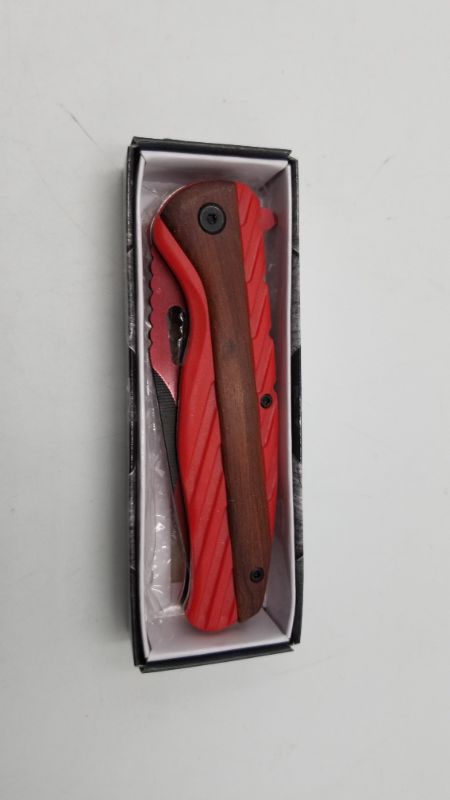 Photo 3 of 8.5 INCH RED POCKET KNIFE NEW 