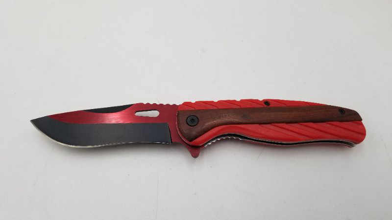 Photo 1 of 8.5 INCH RED POCKET KNIFE NEW 