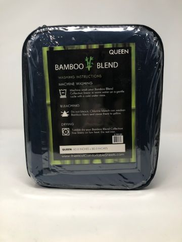 Photo 3 of QUEEN BAMBOO BLEND SHEET SET 4 PIECES 1 FITTED SHEET 1 FLAT SHEET 2 PILLOWCASES ANTIBACTERIAL HYPOALLERGENIC NEW 