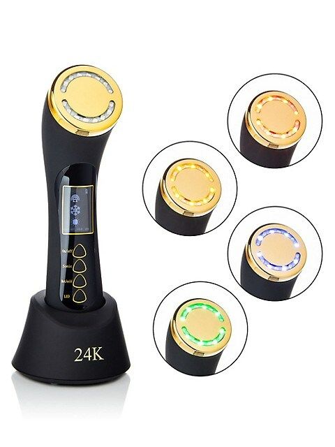Photo 1 of 24K DEVICE HOT AND COLD THERAPY VIBRATION MASSAGE RED BLUE YELLOW GREEN LED LIGHT AND SONIC TREAT BLACKHEADS SWELLING AROUND EYES ACNE BREAKOUTS WRINKLE SCARS ANTI AGING REDUCE WRINKLES NEW  