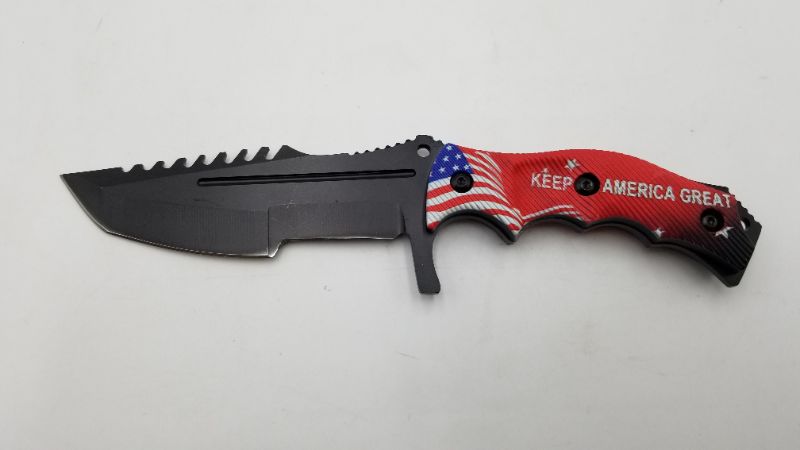 Photo 1 of 9.5 INCH KEEP AMERICA GREAT HUNTING KNIFE NEW 