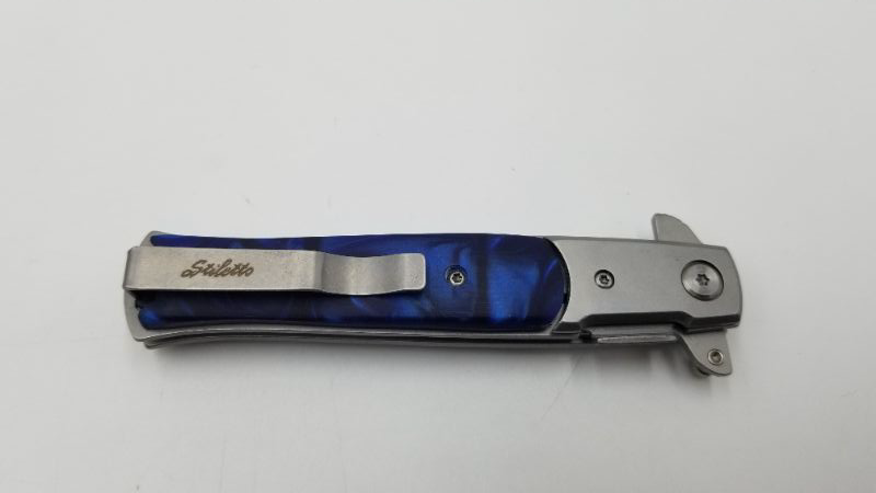 Photo 2 of Blue Stiletto Type C Pocket Knife 56 Inch Blade New