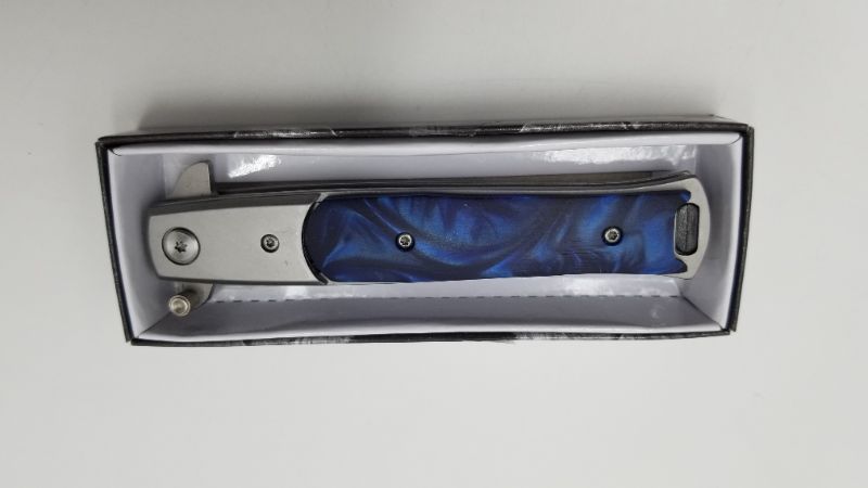 Photo 3 of Blue Stiletto Type C Pocket Knife 56 Inch Blade New