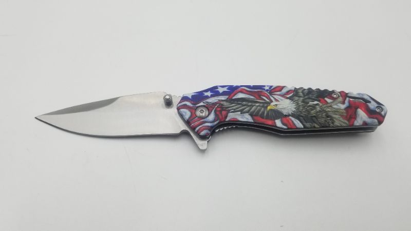 Photo 1 of  Eagle and Flag Pocket Knife New