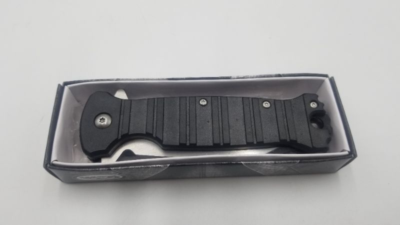 Photo 2 of Rite Edge Spring-Assist Folding Knife | 3.5" Tanto Blade Black Combat Tactical EDC New