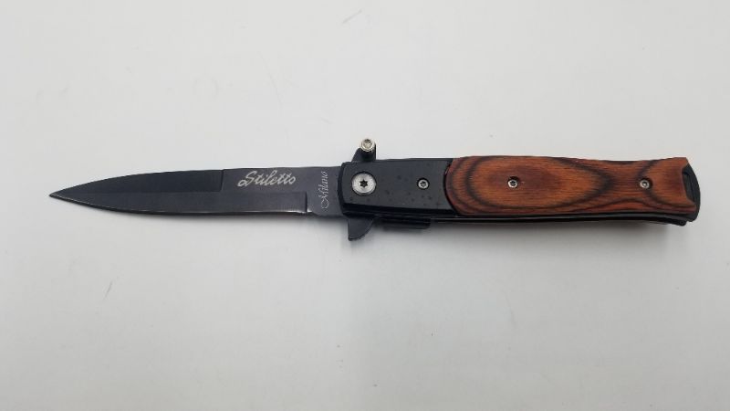 Photo 1 of Wooden Stiletto Type C Pocket Knife new