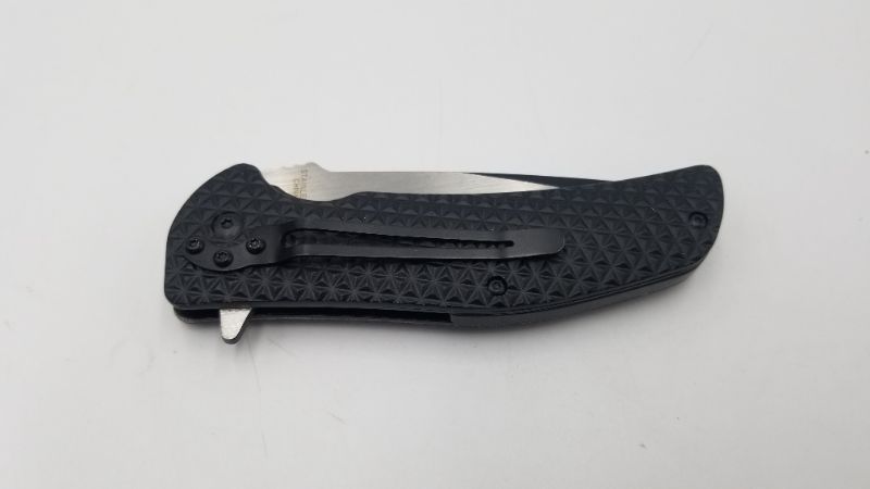 Photo 2 of Rite Edge  Linerlock A/O Folding Knife 3.5" Blade 4.75" Folder Black New