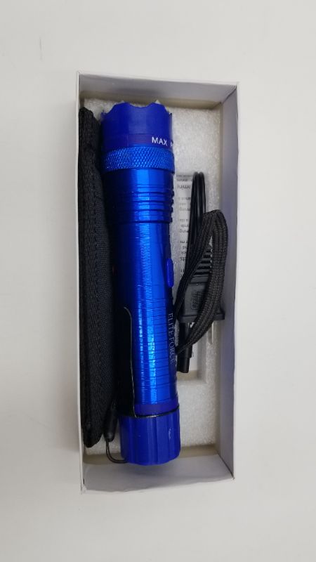 Photo 4 of 6.5 INCH BLUE SAFETY FLASHLIGHT STUN GUN NEW 