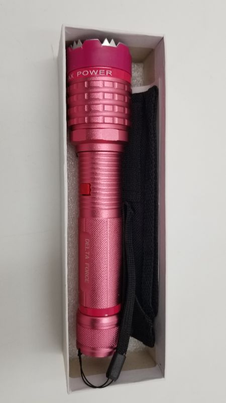 Photo 4 of 7.5 INCH PINK SAFETY STUN GUN WITH FLASHLIGHT AND CARRY CASE NEW 