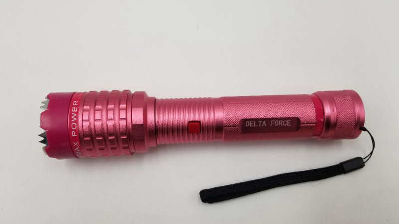 Photo 1 of 7.5 INCH PINK SAFETY STUN GUN WITH FLASHLIGHT AND CARRY CASE NEW 