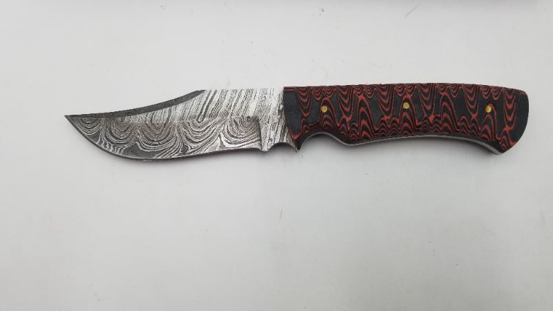 Photo 1 of 9.2 INCH MAGMA MICARTA HDL DAMASCUS HUNTING KNIFE NEW 