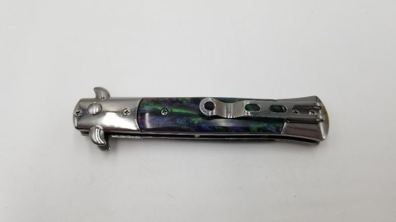 Photo 3 of 3.5 STILETTO POCKET KNIFE WITH SAFETY SWITCH NEW