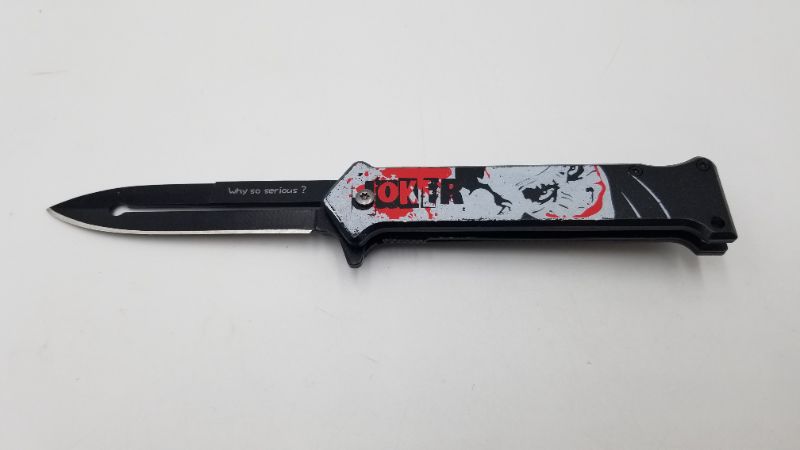 Photo 1 of JOKER POCKET KINFE WHY SO SERIOUS 3 INCH BLADE NEW 