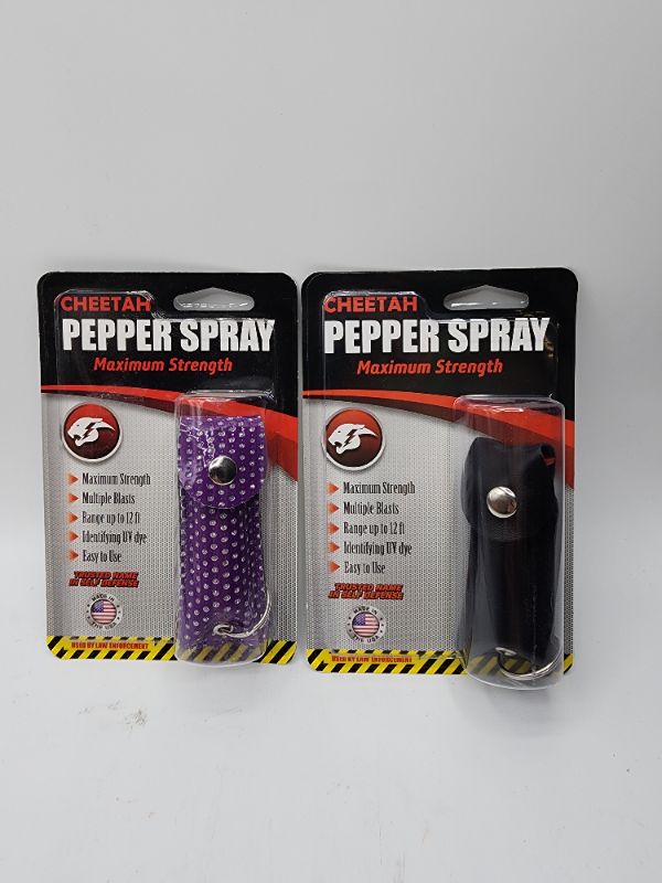 Photo 1 of 2 Pack Cheetah Pepper Spray 8-12 Foot Stream