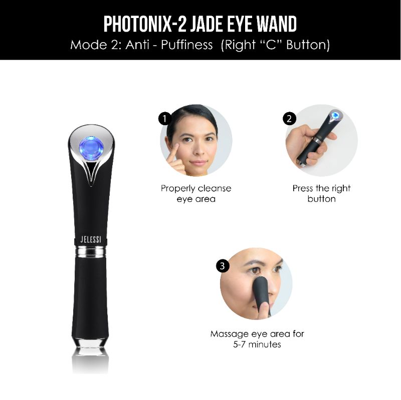 Photo 2 of THE JADE WAND COMES IN TWO MODES THE BLUE LIGHT IS MADE TO ELIMINATE TOXINS REDUCE PUFFINESS AND BRIGHTEN THE SKIN THE RED LIGHT STIMULATES COLLAGEN AND ELASTIN FOR ANTI AGING NEW IN PACKAGE 