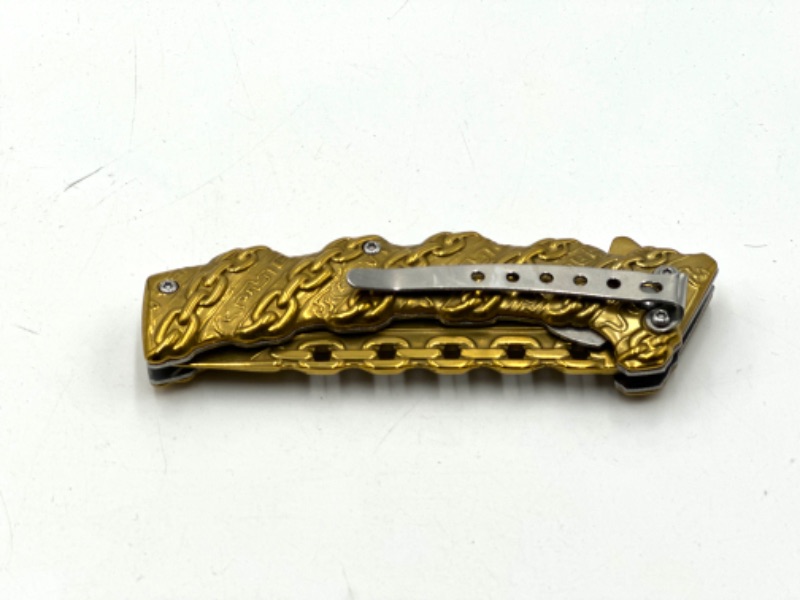 Photo 3 of GOLD CHAIN DESIGN POCKET KNIFE NEW