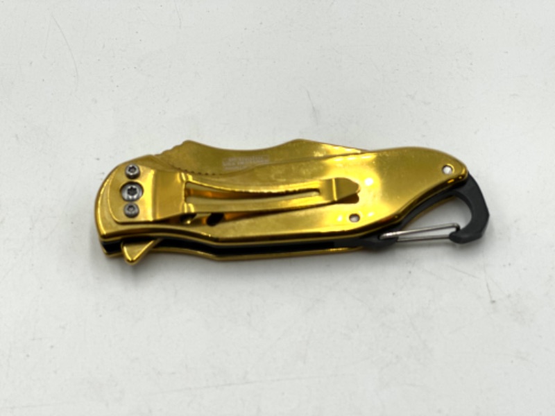 Photo 3 of GOLD COLOR FALCON POCKET KNIFE WITH  LOOP NEW 