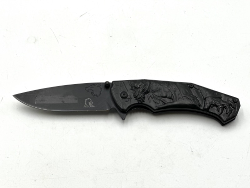 Photo 1 of BLACK OUTDOOR DRAGON DESIGN POCKET KNIFE NEW