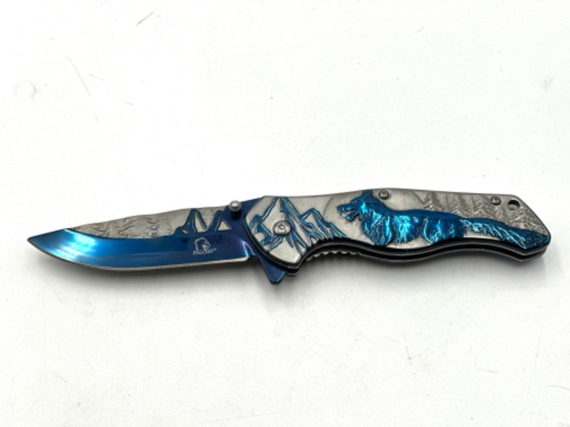 Photo 1 of BLUE AND SILVER OUTDOOR DESIGNED POCKET KNIFE NEW