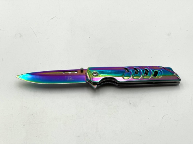 Photo 1 of OIL SLICK FALCON POCKET KNIFE NEW 