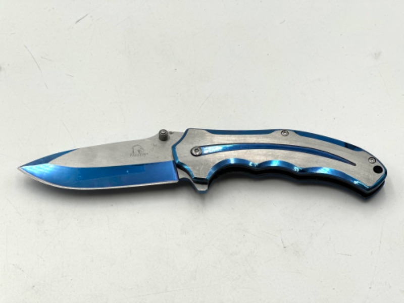 Photo 1 of BLUE AND SILVER DESIGNED FALCON POCKET KNIFE NEW
