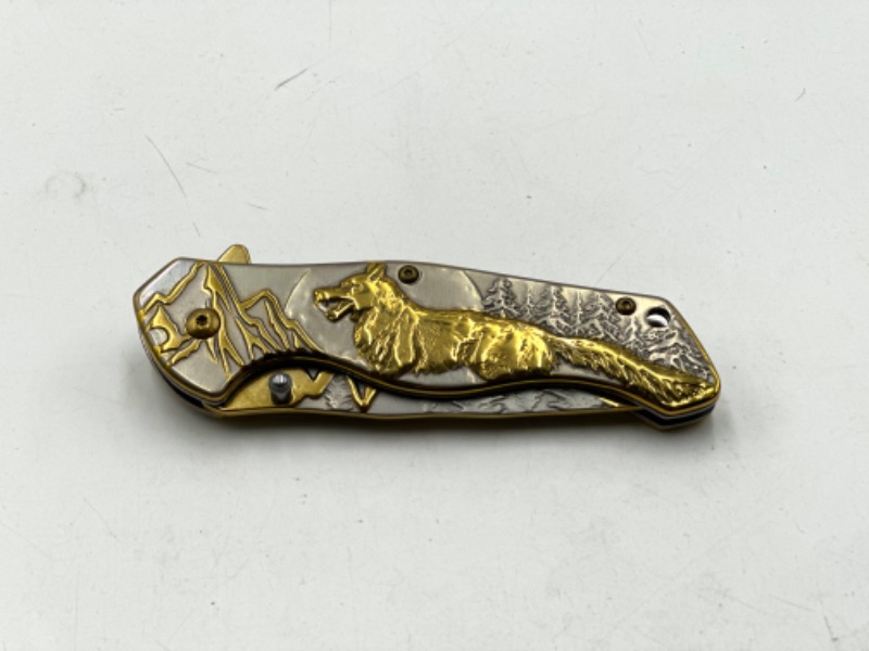 Photo 2 of GOLD AND SILVER OUTDOOR DESIGN POCKET KNIFE NEW