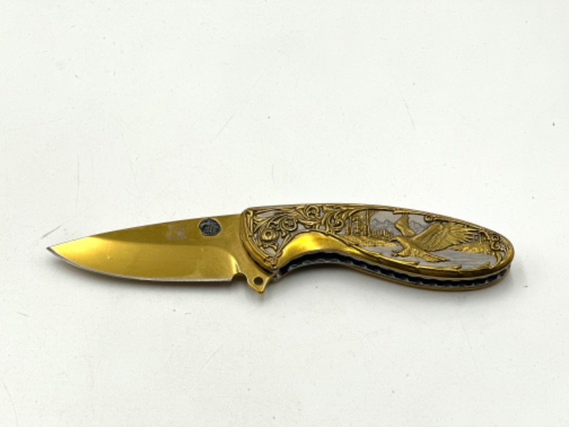 Photo 1 of GOLD OUTDOOR DESIGN FALCON POCKET KNIFE NEW