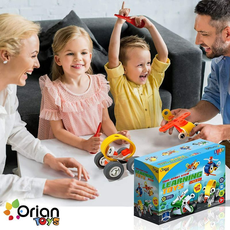Photo 3 of Orian Take Apart Toys, 4 Pack, 60 pcs, STEM Building Activity Kit for Boys and Girls, with 4 Screwdrivers, Educational Toddler Building Toys, STEM Construction Toy, Best Gift for 3 4 5 6 Year Old kids