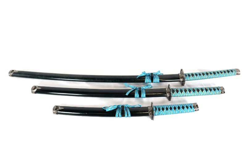 Photo 6 of 3 Set Katana Swords New