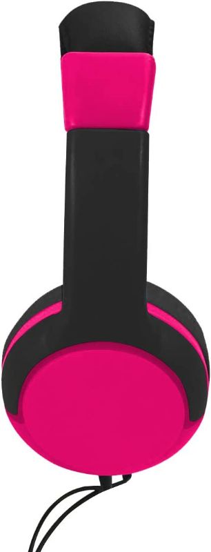 Photo 3 of GabbaGoods Safe Sounds Volume Limited Kids Headphones, 85 Decibel Over Ear Headphones (Pink)
