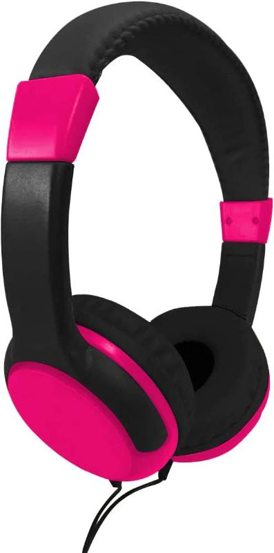 Photo 1 of GabbaGoods Safe Sounds Volume Limited Kids Headphones, 85 Decibel Over Ear Headphones (Pink)