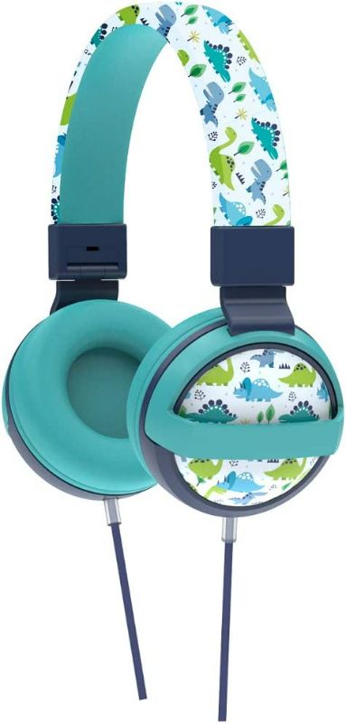 Photo 1 of GABBA GOODS KIDS SAFE SOUNDS FOLDABLE DINOSAUR  PRINT OVER EAR HEADPHONES BUILT IN MICROPHONE DESIGNED 4 KIDS 