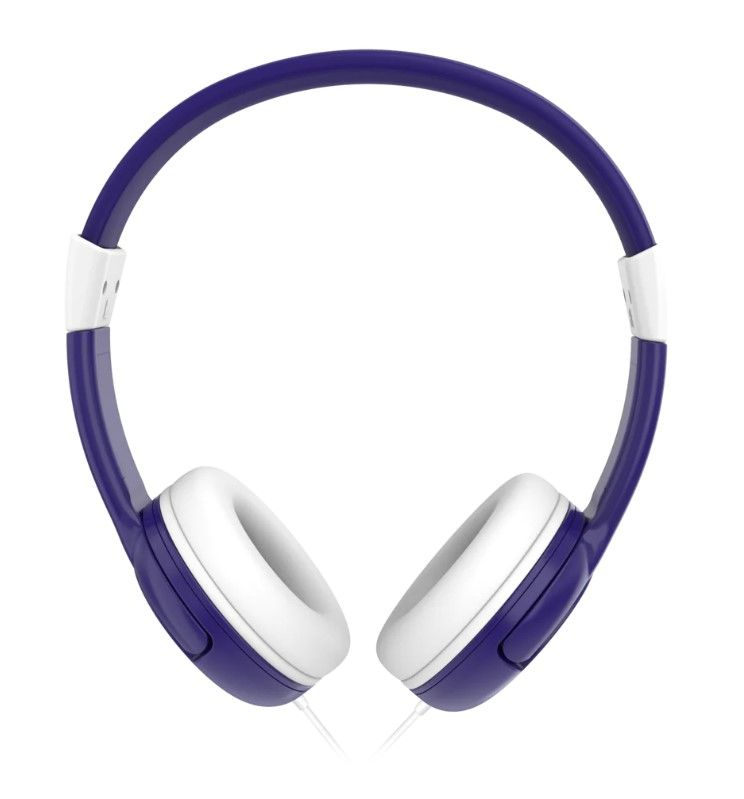 Photo 1 of GABBA GOODS KIDS SAFESOUNDS FOLDABLE PURPLE AND WHITE PRINT OVER EAR HEADPHONES BUILT IN MICROPHONE DESIGNED 4 KIDS 