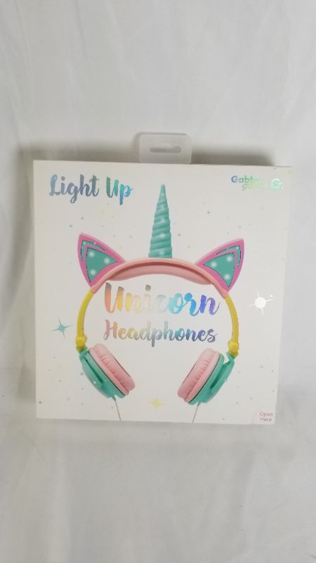 Photo 2 of GABBA GOODS KIDS SAFESOUNDS FOLDABLE UNICORN LIGHT UP OVER EAR HEADPHONES BUILT IN MICROPHONE DESIGNED 4 KIDS 