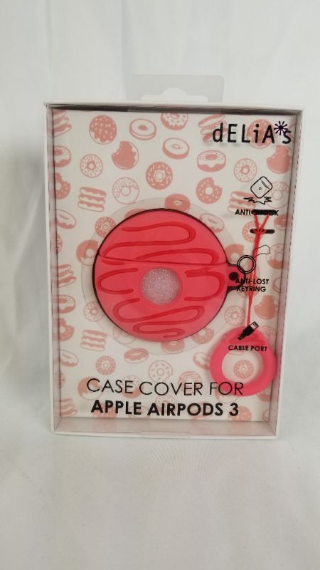 Photo 2 of DELIAS DONUT AIRPOD 3 CASE WITH ANTI THEFT STRAP NEW 