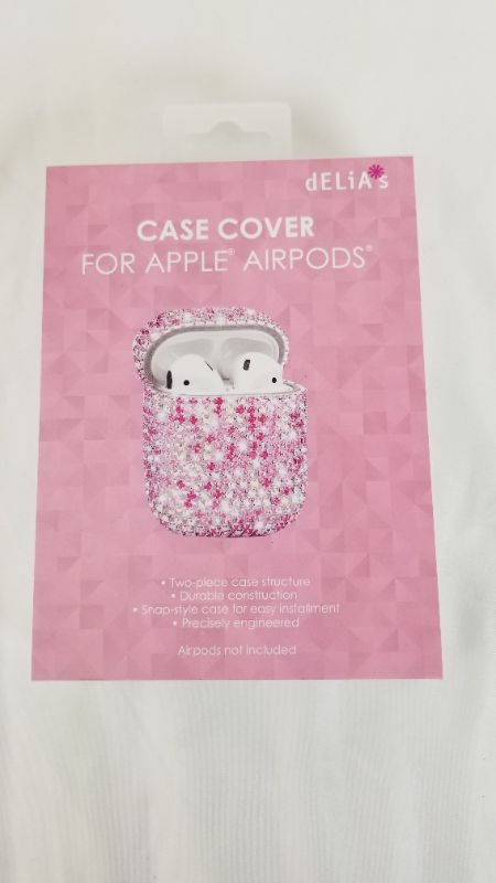 Photo 3 of PINK AND SILVER RHINESTONE AIRPODS CASE WITH PINK C LIP NEW  
