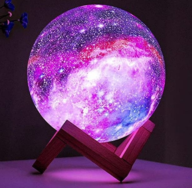 Photo 2 of Galaxy Moon Multi Color Night Light 16 Colors New