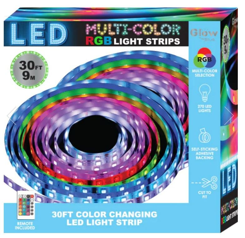 Photo 1 of 30 FOOT MULTI COLORED RGB LED LIGHT STRIP WITH REMOTE