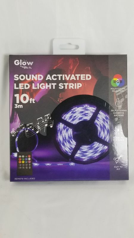 Photo 2 of 10 Foot Gabba Goods Sound Activated LED Light Strip DIY Projects Multi Color RGB with Remote Control 