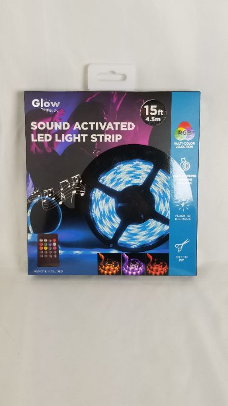Photo 2 of Sound Control LED Strip with Remote, 15'