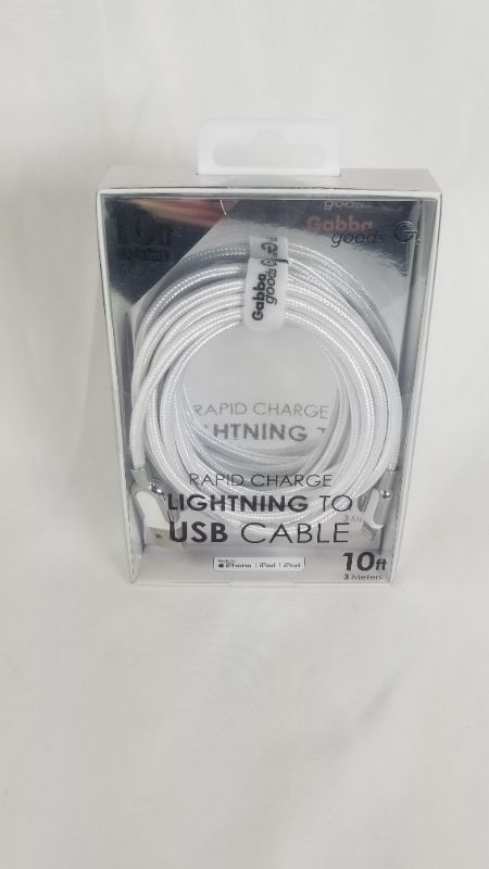 Photo 1 of 10 FOOT RAPID CHARGE LIGHTNING CABLE FOR APPLE DEVICES 