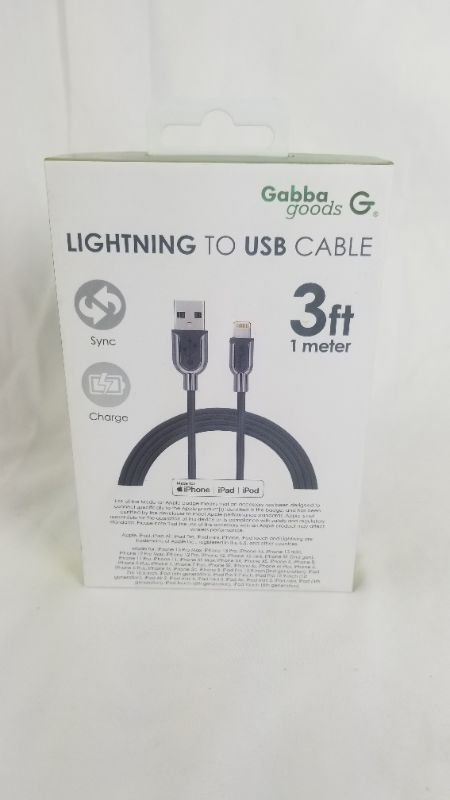Photo 2 of 3 FOOT  GRAY RAPID CHARGE LIGHTNING CABLE IPHONE | IPAD | IPOD 
